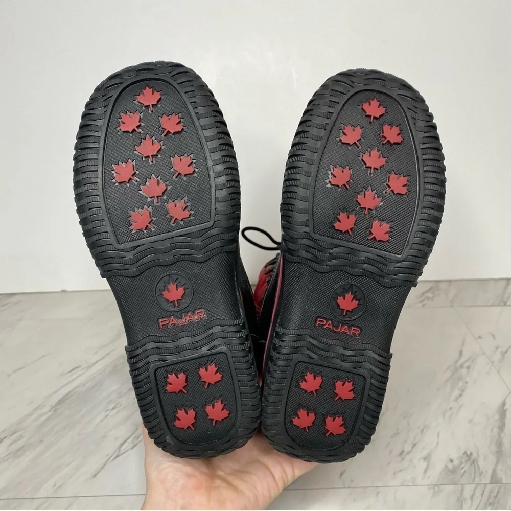New! Pajar Grip Zip Red Lace Up Snow Boot 5 / 5.5
